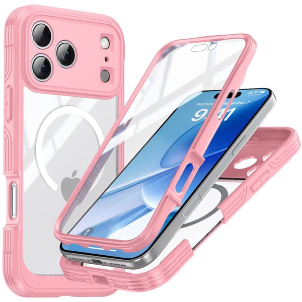 Stødsikkert 9H Glascover til iPhone 17/iPhone 17 Pro/iPhone 17 Pro Max - Fuld Beskyttelse med Magnetisk Design iPhone 17 Pro Max