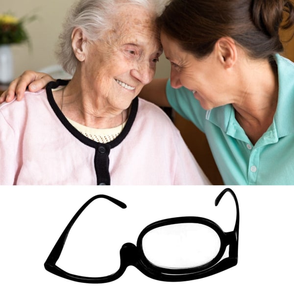 Kvinnor Sminkglasögon Förstoringsglasögon Läsglasögon Enkelroterande
