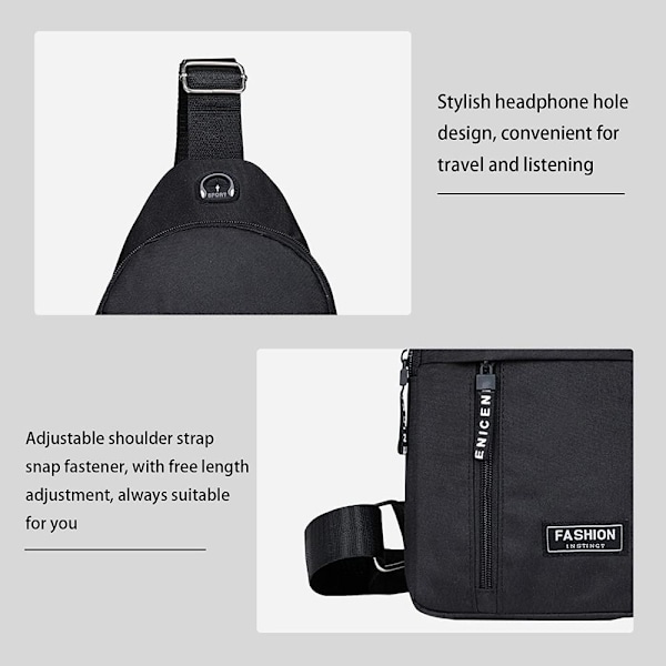 Rintavyölaukku Chest Pack MUSTA - varastossa Black