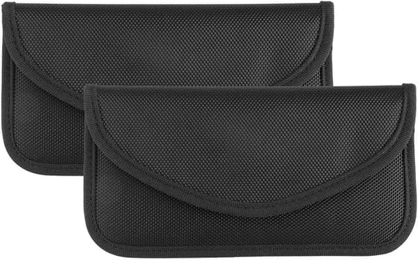 Signalblockerande väska, 2-pack GPS RFID Faraday Bag Shield Cage