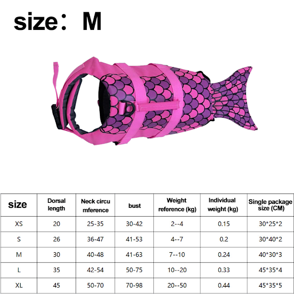 Hunderedningsvest Ripstop flydevest til små og mellemstore hunde M