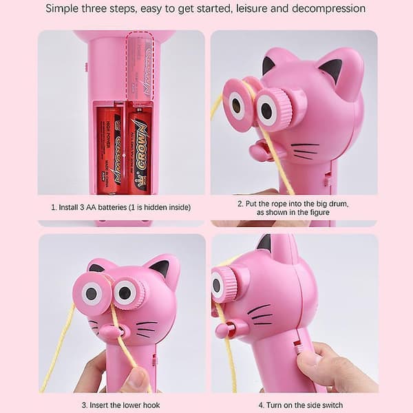 Elektrisk lasso, dril, nar og leg pink