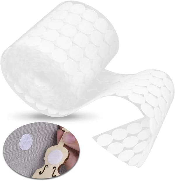 500 borrelåsprikker, 20 mm borrelåsprikker, selvklebende prikker, borrelås,