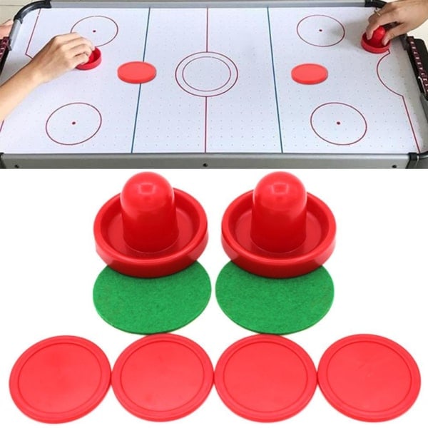 Air Hockey Sæt Hjemmebordspil Erstatningstilbehør 4-Sliders red