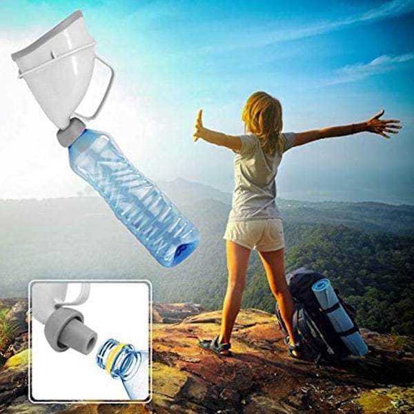 Unisex pottkiss-tratt Återanvändbar nödurinal för vuxna Bärbar Toalett för kvinnor för män för bil, Camping, Resa, Utomhusaktiviteter, Fotvandring