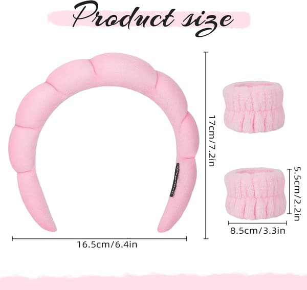 Hårband för kvinnor Svamp, Puffy Makeup Hårband ，1 förpackning