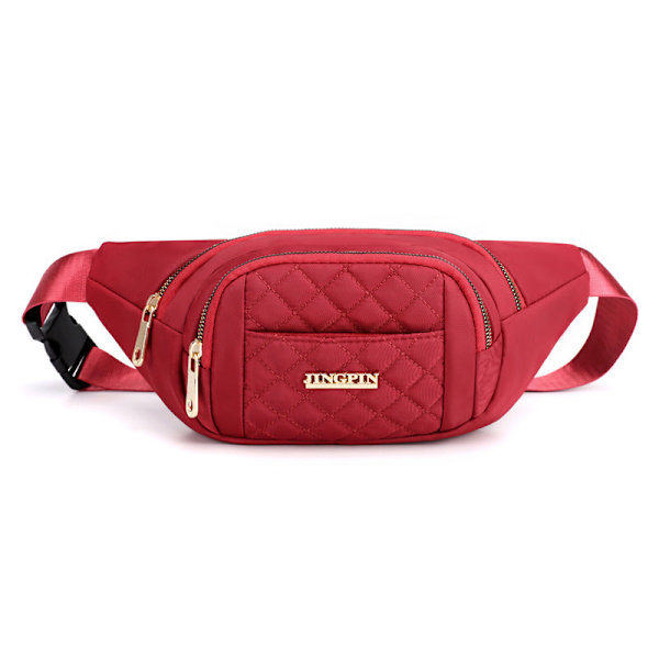 Tyylikäs rintalaukku naisille Vyölaukku Nylon olkalaukku Red