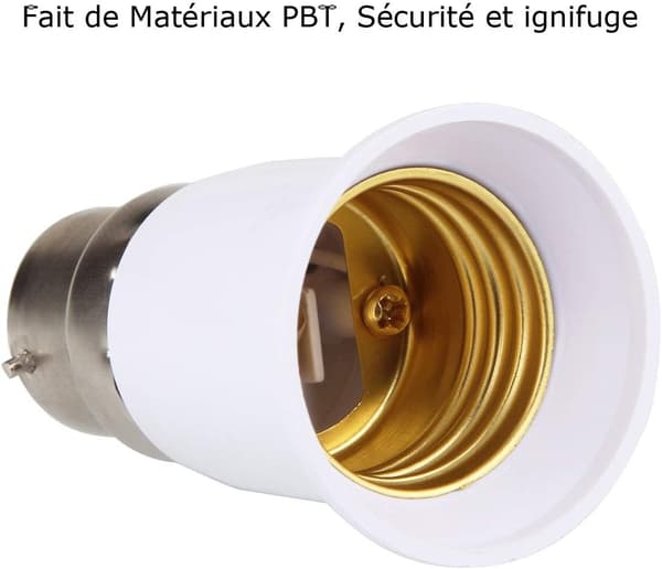 15 stk. B22-sokkeladapter til E27, baselampekonverter, lyspæreadapter for LED-lamper