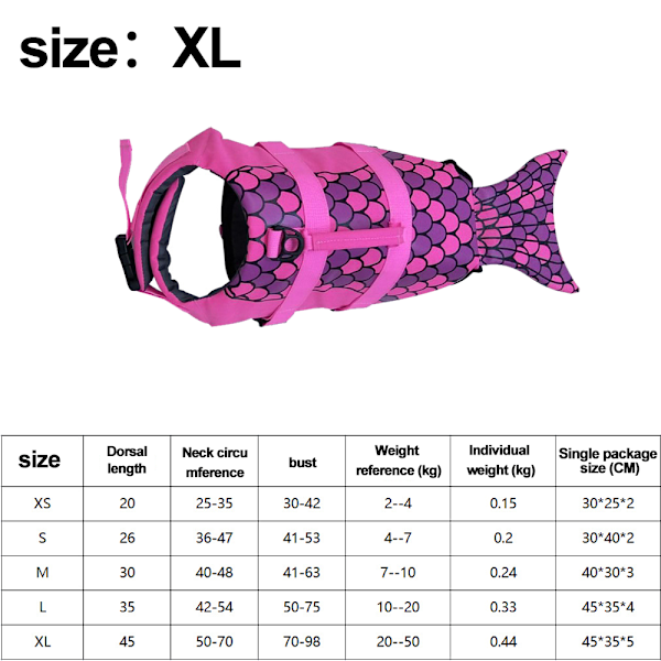 Hunderedningsvest Ripstop flydevest til små og mellemstore hunde XL