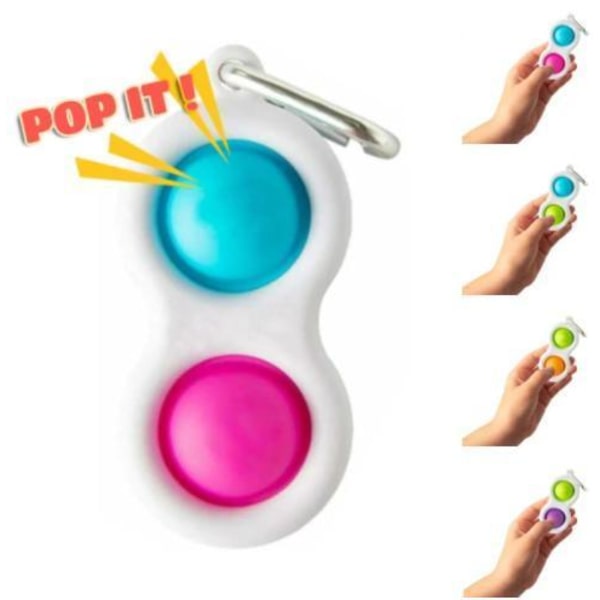Pop It Finger CE-godkänd Sensorisk Simpl Dimpl - Nyckelring