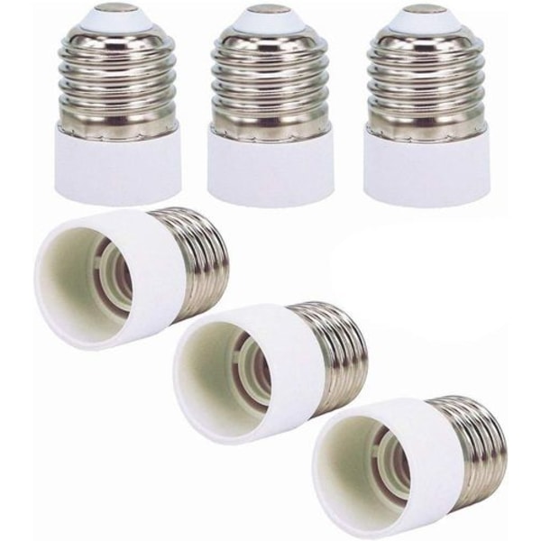 Lampbasomvandlare, 6 st E27 till E14 Basomvandlare