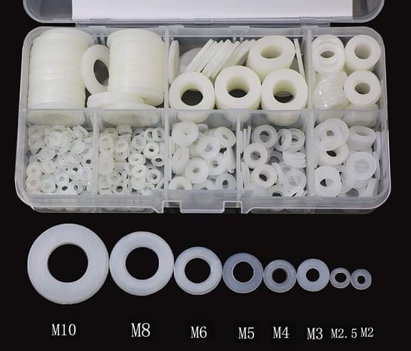 520 st Nylonbrickor Nylon M2 M2.5 M3 M4 M5 M6 M8 M10