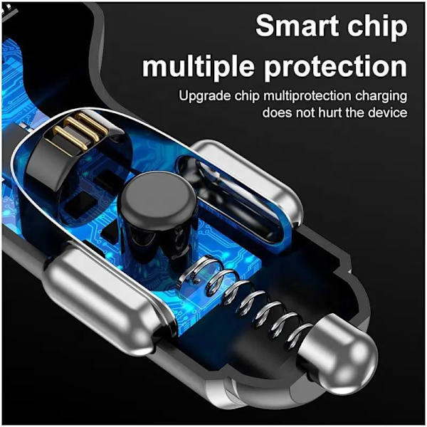 Hurtiglader PD Type C + 2x USB QC3.0 bil båd autocamper campingvogn