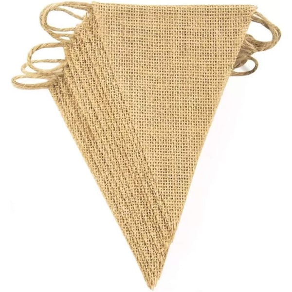 Vimpelkedja Vimpelgirland Vintage Jute Bunting Banner