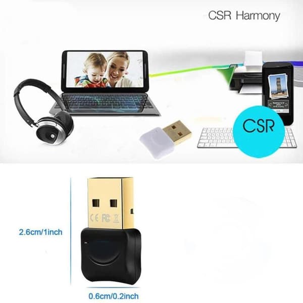 USB Bluetooth 5.0 Sender Mottaker Lydadapter AUX TV 3,5m