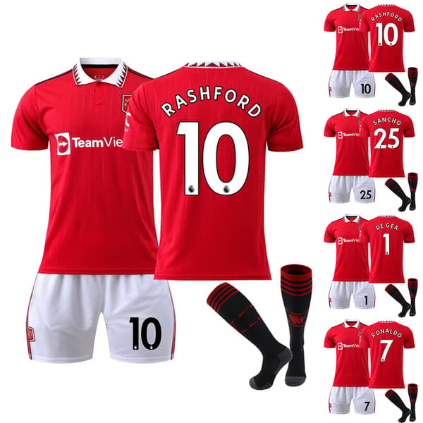 Pojkar Fotbollströja RED DEVIL Hemmalaget Fan Träningströja 20# 10