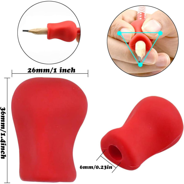 10 st Penn Grepp för Barn Ergonomiska Penn Grepp Silikon, Slumpmässig Färg