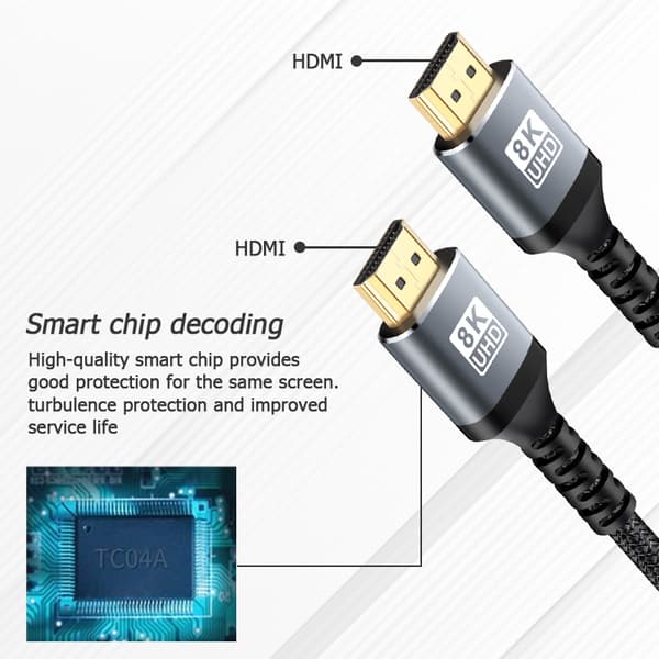 2.1 HDMI-kaapeli 8K 60Hz / 4K 120Hz 1 m