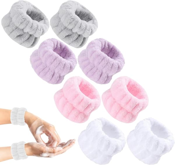 4 par handledstvättband set mikrofiber handledssvettband Lad