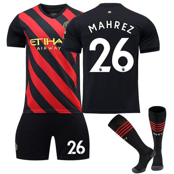 22-23 Manchester City Borta T-shirt Riyad Mahrez fotbollsuniform 22
