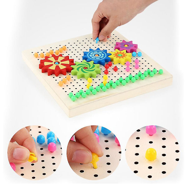 Puutapit Lautapeli DIY Sienineulat Palapeli Esikoulu Koulutuslelut