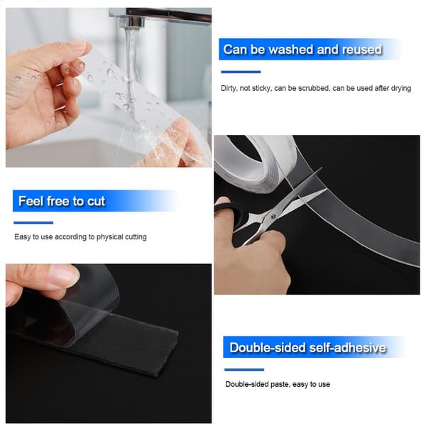 Nano Gel Tape dubbelhäftande tejp - 3 meter