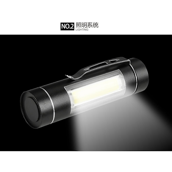 T6 1000 Lumen Special Sidoljus Bärbar Ljusstyrka EDC Taktisk LED-ficklampa