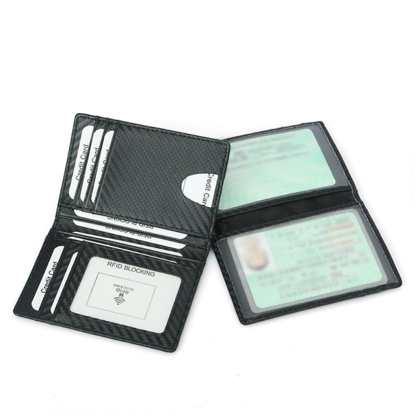 Rfid blockerande plånbok Casual Enkel plånbok Multikort Plånbok Organizer för män Business (svart)