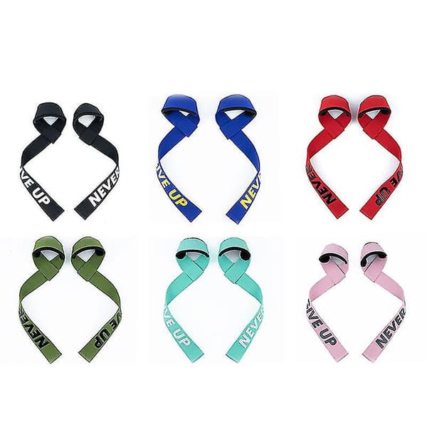 Vektløfteremmer Dempet Håndledd Styrketreningsstøtte Markløftstropper for Menn MKAS 2pcs Black