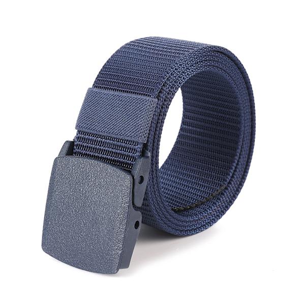 Nylon midjebælte til tykke mænd, taktisk midjebånd BLÅ (140CM)