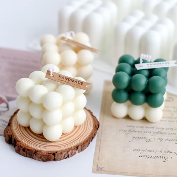 Former for lysproduksjon, 6 Cavity Bubble Candle 28cm*16.6cm*6cm