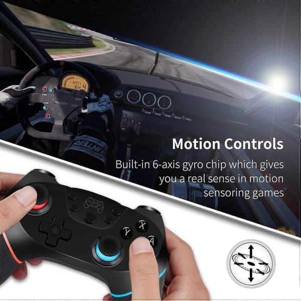 Switch-kontroller för Nintendo, Trådlös Pro-kontroller för Nintendo Switch/Switch Lite, Fjärrkontroll Gamepad, Turbo och Dubbel Vibration