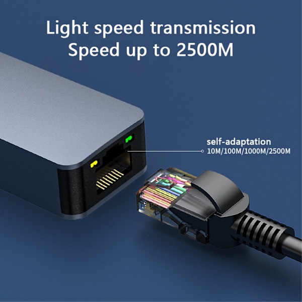 USB-A - RJ45 Verkkosovitin Harmaa