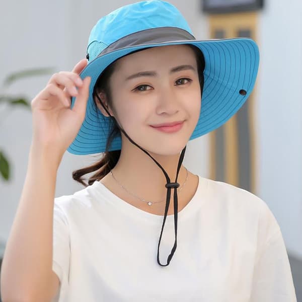 Bucket Hat Kontrastfarve Foldbar Herre Dame Farveblok Anti-sol Cap Til Udendørs