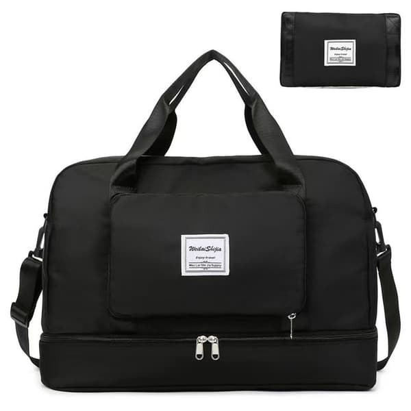 Sammenleggbar weekendbag Reisepose Sportsbag black