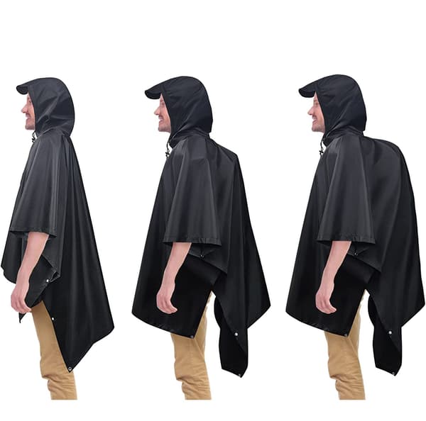 Sadetakki Miehet Naiset Vedenpitävä, 3 in 1 Poncho