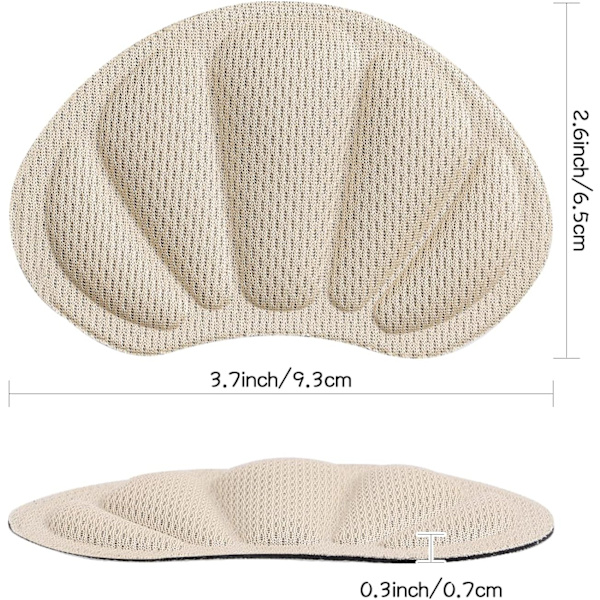 4 st hälkuddar & 4 st självhäftande fotdynor Beige