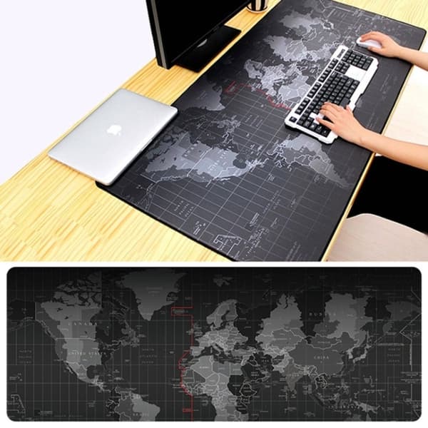 Musmatta Stor - Gaming - 80x30cm - Världskarta
