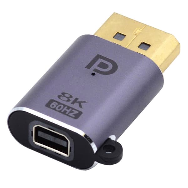 Mini DisplayPort DP - DisplayPort -sovitin 8K 60Hz Sininen