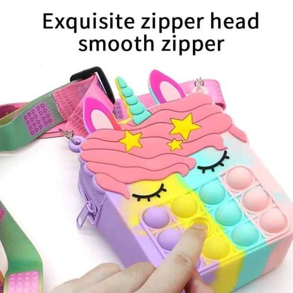 Pop Sensory Toys Sateenkaari Laukku Fidget Lelu Laukku Barn Push Its K D Type B