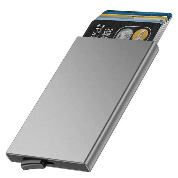 Smart Kortholder i Aluminium (RFID-Beskyttet) Pop-up -