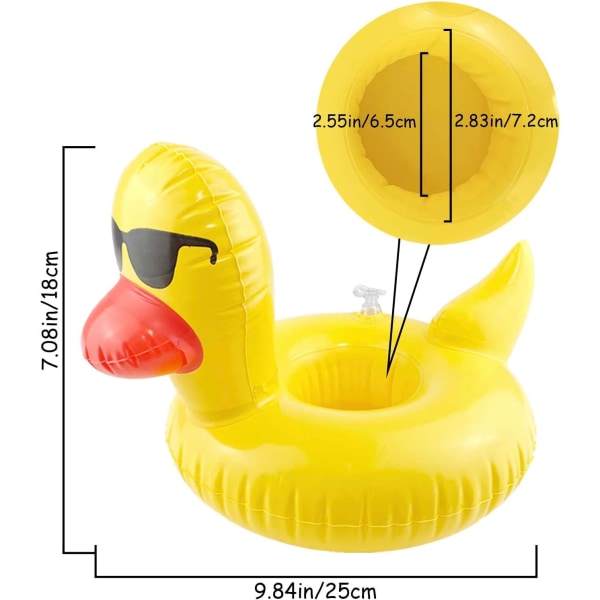 Sommar Pool Födelsedagsfest Uppblåsbar Mugghållare (2-pack)