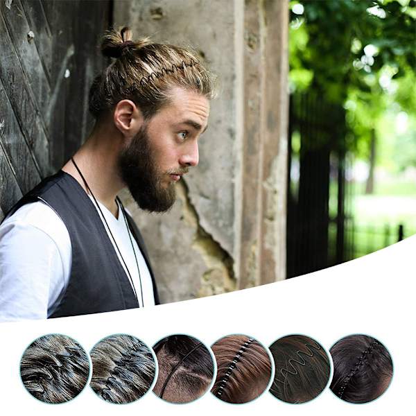 8 stk Elastisk bølget Spring Wave hårbånd til kvinder og mænd 8pcs