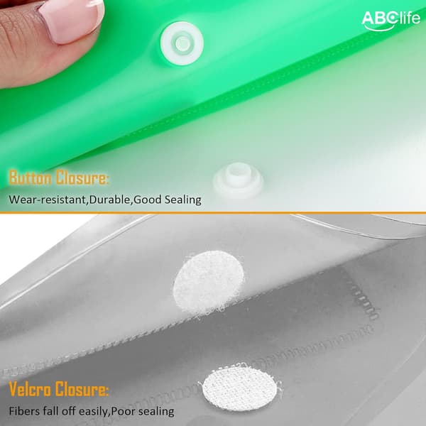 ble Stansfickor A4 Plastfickor 12-pack A4 Mappar Plånböcker Plast Dokumentfiler Popper Plånböcker, A4 Transparenta Fickor med Snäpplås