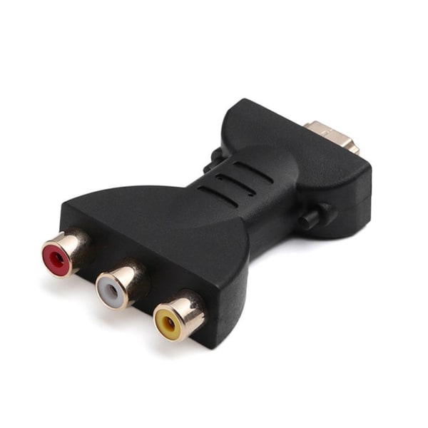 HDMI-kompatibel manlig till 3 RCA kvinnlig komposit AV-videoljud för T