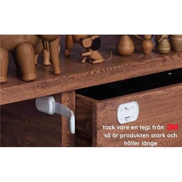10X Barnesikringslås for skuffer