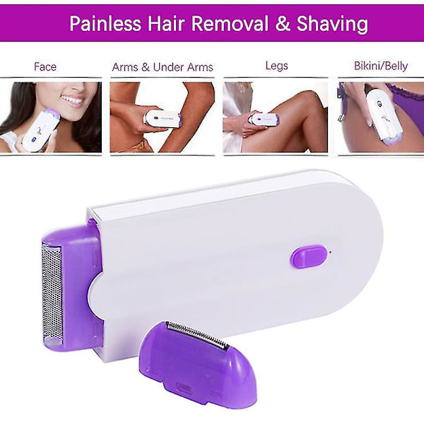 Professionelt smertefrit hårfjerningssæt Laser Touch Epilator USB Genopladelig Krop Ansigt Ben Hånd Barbermaskine
