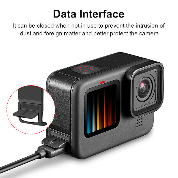 Beskyttelsesdæksel til ladeport til GoPro HERO10 / HERO9 Black