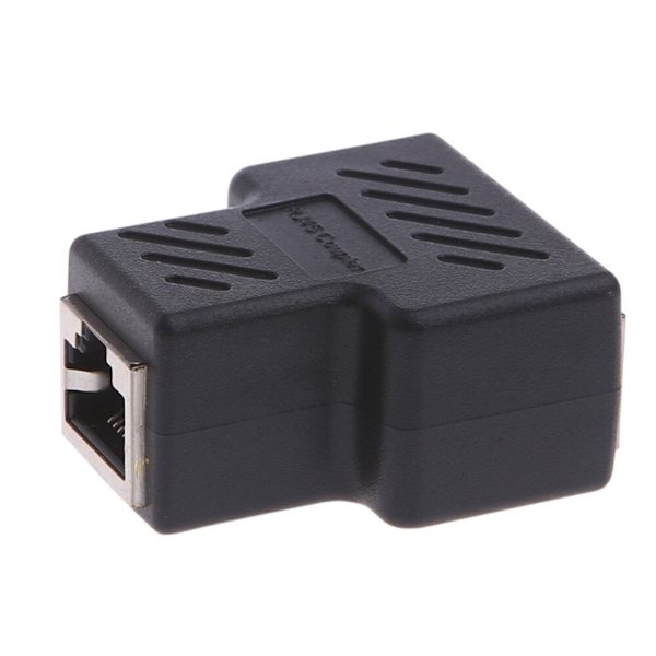 1 til 2 vejs LAN Ethernet netværkskabel RJ45 hunsplitter