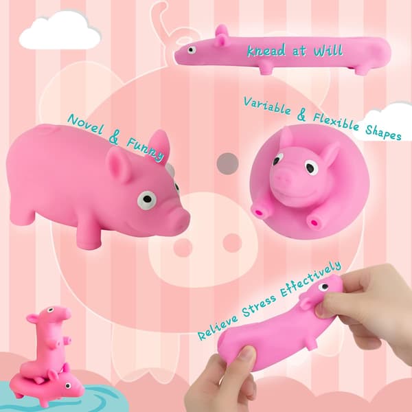 1-pakning Squishy Gris Stress Squishy Grisunge Klemmeleke Anti-angst